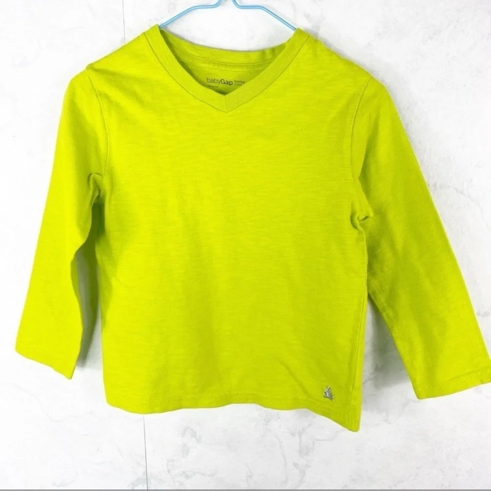 GAP Vivid Lime Kids Long Sleeve Tee